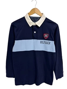 Tommy Hilfiger Jungen Langärmelig Marineblau Kragen Polo T-Shirt Größe L (16/18 - Bild 1 von 10