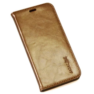 Luxus Leder Schutzhülle für Apple iPhone XS Smartphone Tasche Case Cover gold - Picture 1 of 12