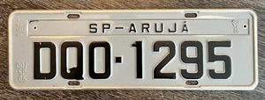 Matrícula vintage Brasil São Paulo Aruja DQO-1295 - Imagen 1 de 3