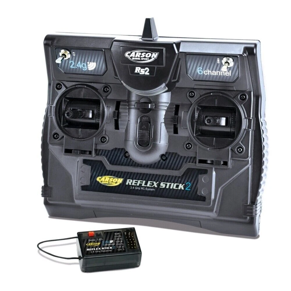 Carson Reflex Stick II 2,4GHz 6 Kanäle Hand-Fernsteuerung - Schwarz