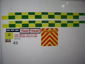 Inghilterra Londra decalcomanie servizio ambulanza comando ambulanza 1:43 - Foto 1 di 1