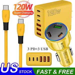 120W Fast Charging USB Type C Wall Charger For iPhone 16 Pro Max 15 14 13 12 11 - Picture 1 of 25