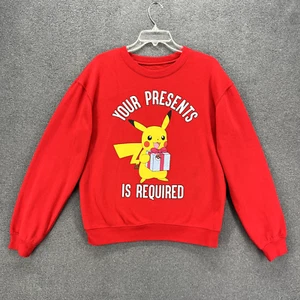 Pokemon Sweatshirt Unisex Medium Rot Pikachu Graphic Print Fleece Rundhals - Bild 1 von 18