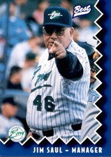 1997 Eugene Emeralds Best #1 Jim Saul Bristol Virginia VA Manager Baseball Card