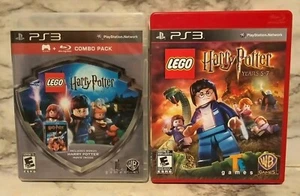 2 LEGO PS# Playstation 3 - Harry Potter: Years 1-4 w/ Sorcerer's Stone DVD & 5-7 - Picture 1 of 8