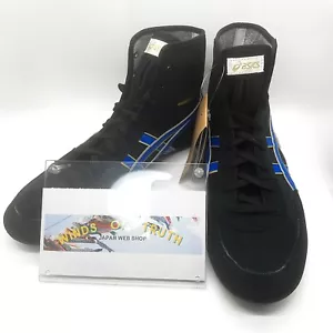 Asics Wrestling Shoes 1083A001 EX-EO special order black x blue gold H/W gold - Picture 1 of 24