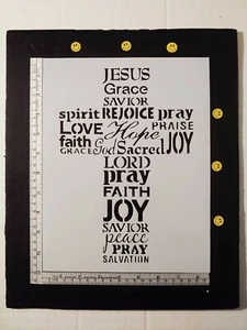 Jesus Grace Love Lord Faith Peace Cross Words 8.5"x11" Custom Stencil FREE SHIP - Picture 1 of 2