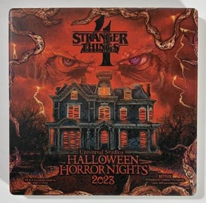 Universal Studios Halloween Horror Nights 2023 HHN STRANGER THINGS Coaster - Picture 1 of 2