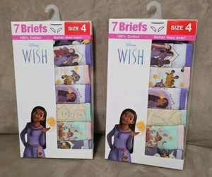 Disney Wish Girls Panties Briefs Lot of 2 (14 Pair) Size 4 Underwear Asha - Picture 1 of 3