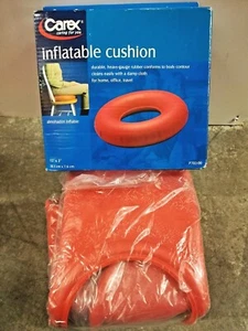 Carex Red Inflatable Cushion 15”x 3” Adjust Seat Chair Comfort Rubber Sealed NIB - Picture 1 of 4