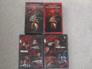 FREDDY KRUEGER LOT/2 VHS TAPES and NOES PARTS 1-8 DVD - Foto 1 di 1