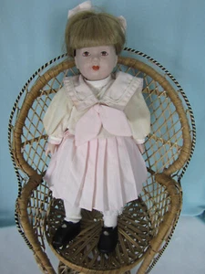 Bisque Doll 12 Ins Tall Dolls of Days Gone By Beverly Ciszack Pink Outfit Blond - Picture 1 of 3
