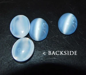 6 Cabs faux Blue Star Sapphire Glass stones vintage 12 x 10 mm - Picture 1 of 4