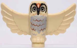 Lego Tier Eule ausgebreitete Flügel mit schwarzem Schnabel und Augen Minifigur - Bild 1 von 1
