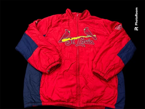 St Louis Cardinals MLB Majestic Baseball Jacket  Red Blue 3xl Cover