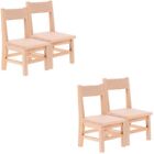  4 Pcs Dollhouse Wingback Chair Furniture Holiday Gifts Miniature