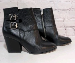 The Kooples Botines Tacón Grueso Mujer 39 Doble Hebilla Boho Motociclista Western  - Imagen 1 de 11