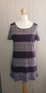 White Stuff Cotton Purple Shift Dress/Tunic Top Lace Size UK 16 - Picture 1 of 8