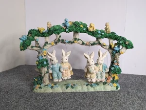 Jaimy Ostern Jubiläum Hasen schwingende Paare Frühling Wohndeko Porzellan - Bild 1 von 12