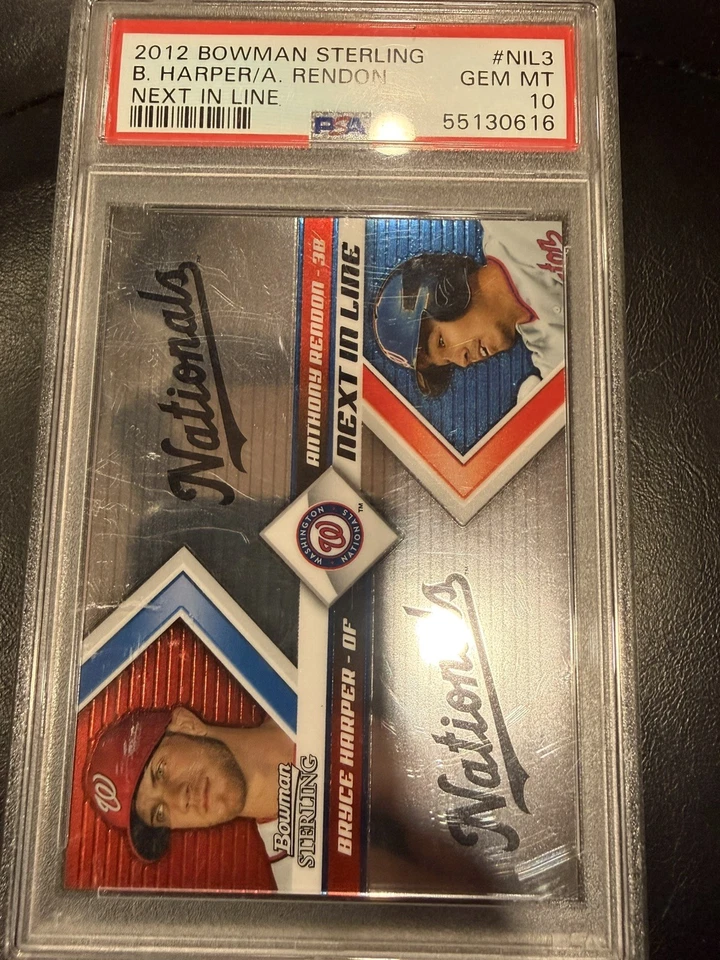 Bowman Sterling Bryce Harper Rendon Next In Line 2012 novato PSA 10 #NIL3 POP 9 Foto 1 de 2