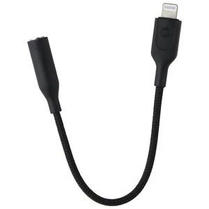Quikcell Braided Audio Adapter Cable 8-Pin to 3.5mm Headphone Jack - Black - Picture 1 of 5