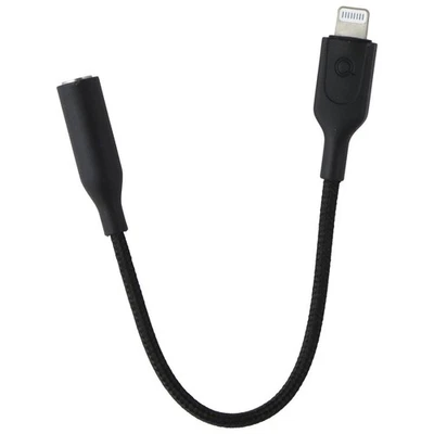 Quikcell Braided Audio Adapter Cable 8-Pin to 3.5mm Headphone Jack - Black - Image 1 of 4