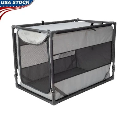 Cajón de viaje plegable portátil para perreras fácil configuración grandes paneles de malla de alta resistencia Foto 1 de 4