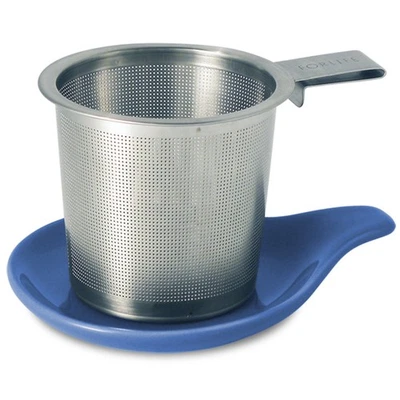 Hook Handle Tea Infuser and Dish Set Blue - Image 1 of 2