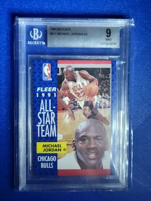1991-92 Fleer Michael Jordan #211 - BGS 9! - Imagem 1 de 2