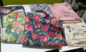 Vintage Blumen Polsterstoff Chintz 80er MCM Tischdecke Wiederverwendung Posten - Bild 1 von 15