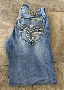ROCK REVIVAL Jax straight distressed JEANS - Gr. 34X29 *Hose been Hem On Bottom - Bild 1 von 11