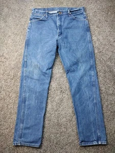 VTG Wrangler 13MWZ Blue Denim Workwear Western Cowboy Cut Jeans Men 37x34 Y2K - Picture 1 of 16
