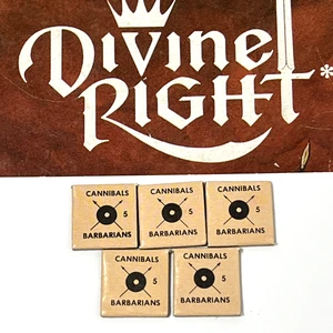 Vintage 1979 TSR - Divine Right "CANNIBALS - BARBARIAN" Counters Replacement Set - Picture 1 of 4