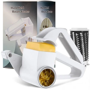 Handheld Rotary Cheese Grater for Parmesan Cheddar Nuts Chocolate Vegetable - Picture 1 of 6
