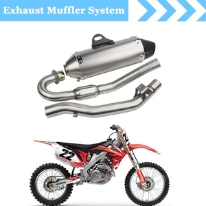 Exhaust Muffler Pipe Full System Slip-On Silver Fits For CRF150F CRF230F - Picture 1 of 15