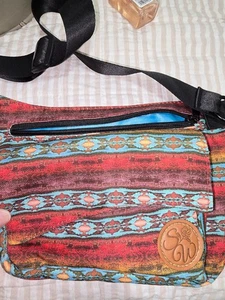 Sipsey Wilder Hip Back/Fanny Pack Cotton Canvas Aztec Design - Picture 1 of 4