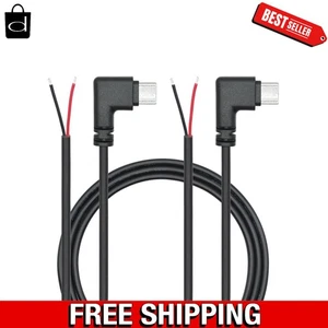 Câble d'alimentation Pigtail fil nu USB C vers 2 broches angle droit - solution DIY 1M/3FT - Photo 1 sur 7