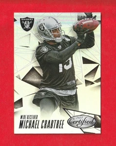 Espejo plateado certificado Panini Michael Crabtree #d 300/499 Oakland Raiders 2015 - Imagen 1 de 2