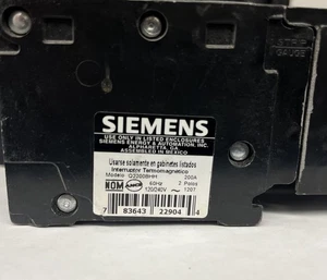 CIRCUITO SIEMENS Q2200BHH 2P 200A 120/240VAC BRKR *NUEVO STOCK ANTIGUO* PRECIO POR CADA UNO - Imagen 1 de 4