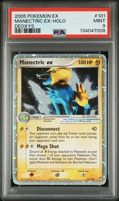 2005 POKEMON EX DEOXYS #101 MANECTRIC EX-HOLO PSA 9 - Image 1 of 2