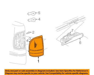 Задний фонарь в сборе левый для Dodge CHRYSLER 97-04 Dakota от оригинального производителя 55055113 - Изображение 1 из 2