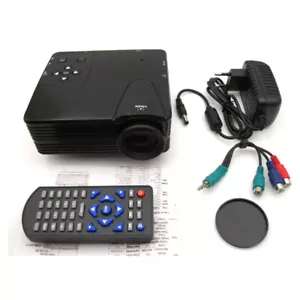 Mini LED Projector H80 LED Orthographic Projection 80Lumen 1080P - Picture 1 of 7