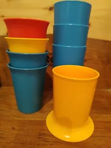 VTG Tupperware Classic Kids Bell Tumblers & Sippy Cups lot of 8 - Picture 1 of 6