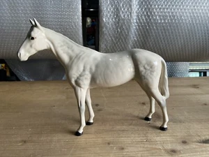 Large Beswick Horse White/Grey Marked Under Belly - Picture 1 of 13