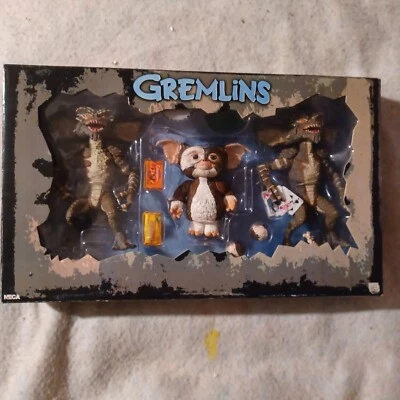 GREMLINS 3 Pack Figure Set Gizmo Vintage NECA Reel Toys MIB - Image 1 of 4