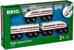BRIO World – High Speed Train 33748 – Toy Train Model – 3 Piece Set with Sounds - Picture 1 of 4