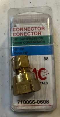 [3 Pack]Anderson Compression Connectors Brass 3/8” Comp. x 1/2” FIP #710066-0608 - Image 1 of 2