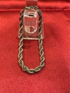 Vintage Thick 925 Sterling Silver woven Link Bracelet - Picture 1 of 7