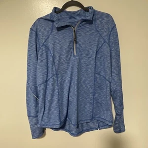 Tangerine Brand Blue Active 1/4 Zip Long Sleeve Top Women's Size XXL - Picture 1 of 8
