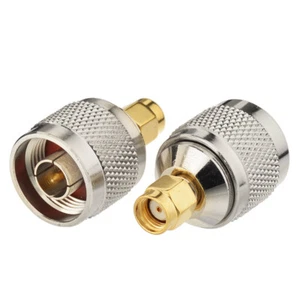 2-Pack N Male to RP-SMA Male WiFi Router Antenna Connector Adapter - Picture 1 of 4